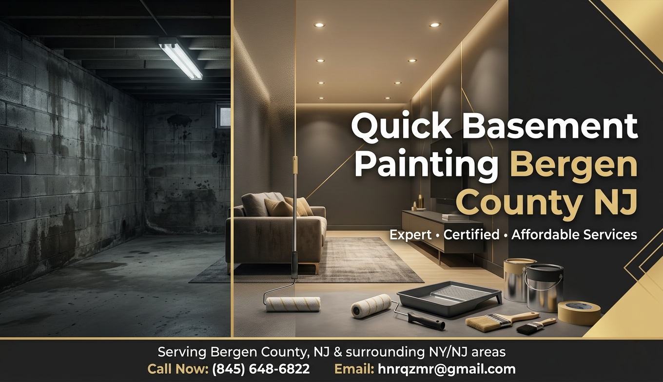 Basement Painting Bergen County NJ